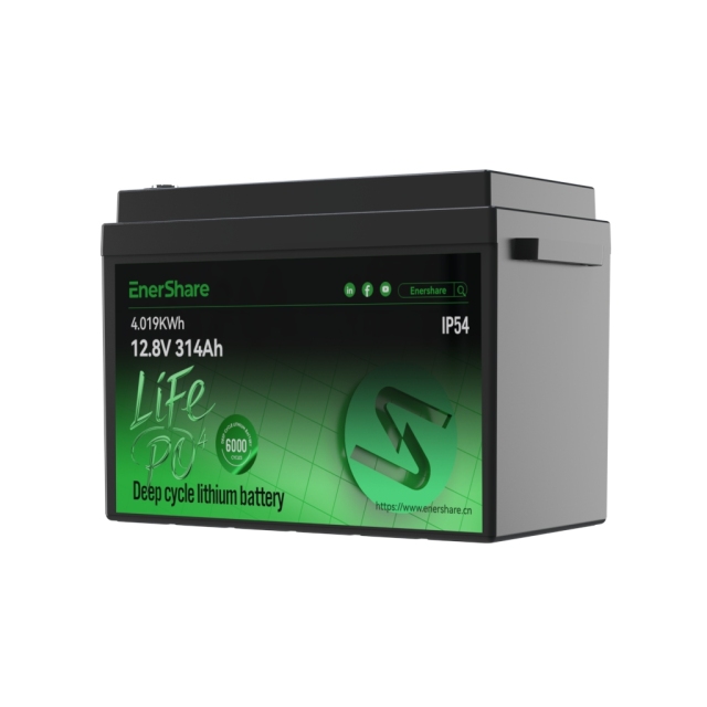 EnerShare 12.8V 314ah 4.019KWh High-Performance LFP Lithium Battery — Direct Lead-Acid Replacement Solution - 2